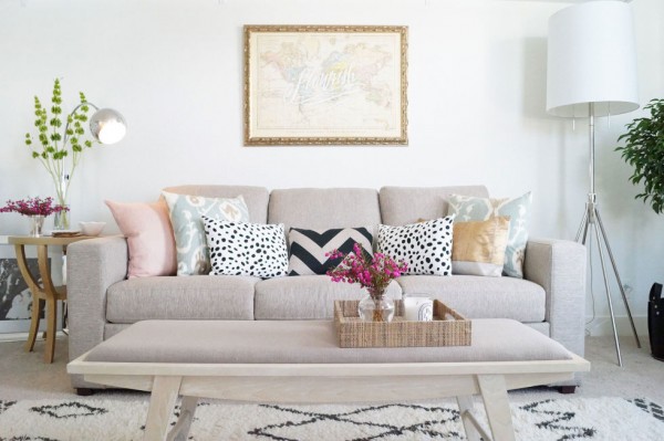 تصميم رقيق وهادىء للكنب المودرن