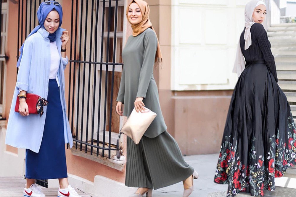 تصميمات مختلفة ومتنوعة لملابس المحجبات