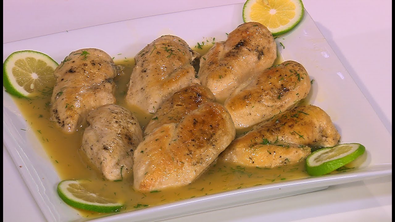 ستيك الدجاج بالليمون