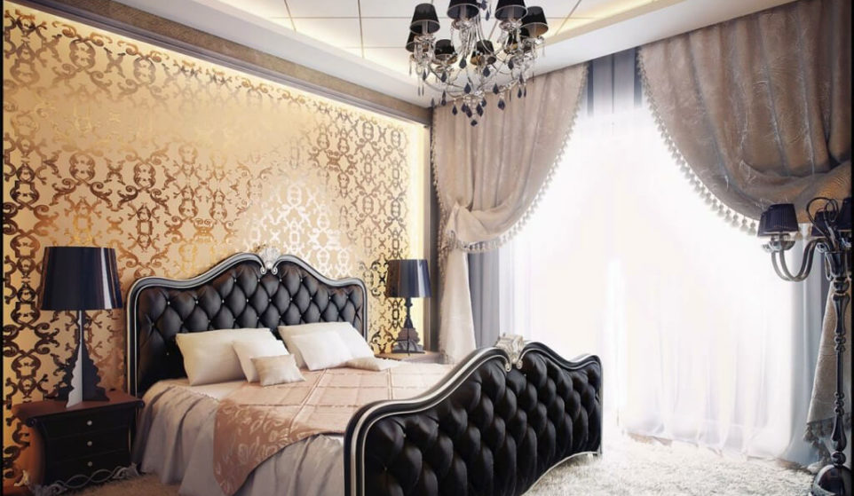 غرف-نوم-اسود-وذهبي- (2)