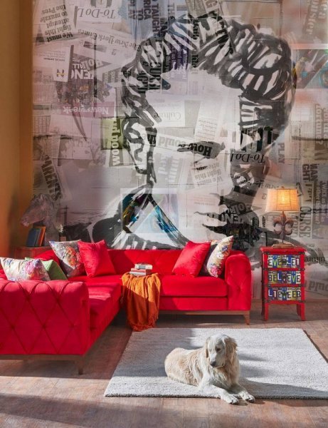 كنب-باللون-الاحمر