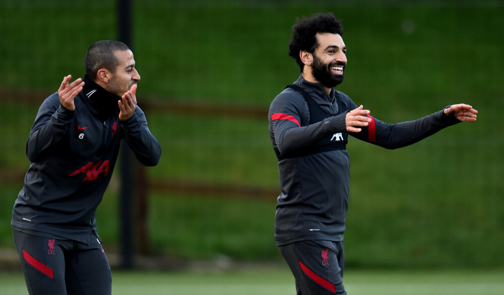 صور.. بمعنويات عالية صلاح يتوعد مانشستر سيتي
