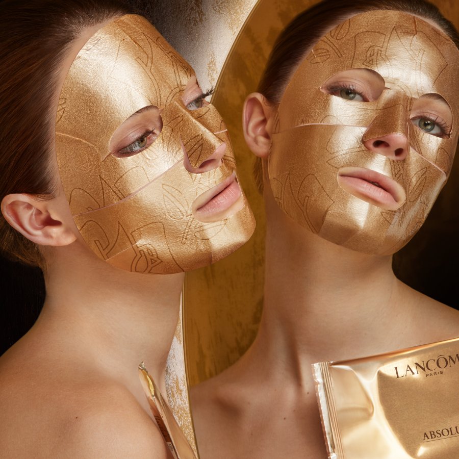 ماسك معزّز بالذهب عيار 24 قيراطاً لإشراقة ذهبية فورية من Lancôme