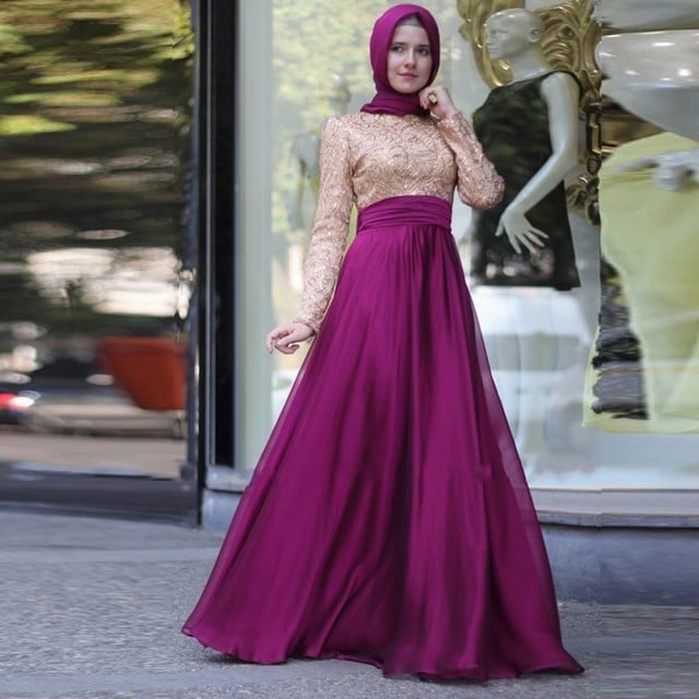 فساتين افراح محجبات 2021 فساتين افراح محجبات شيفون