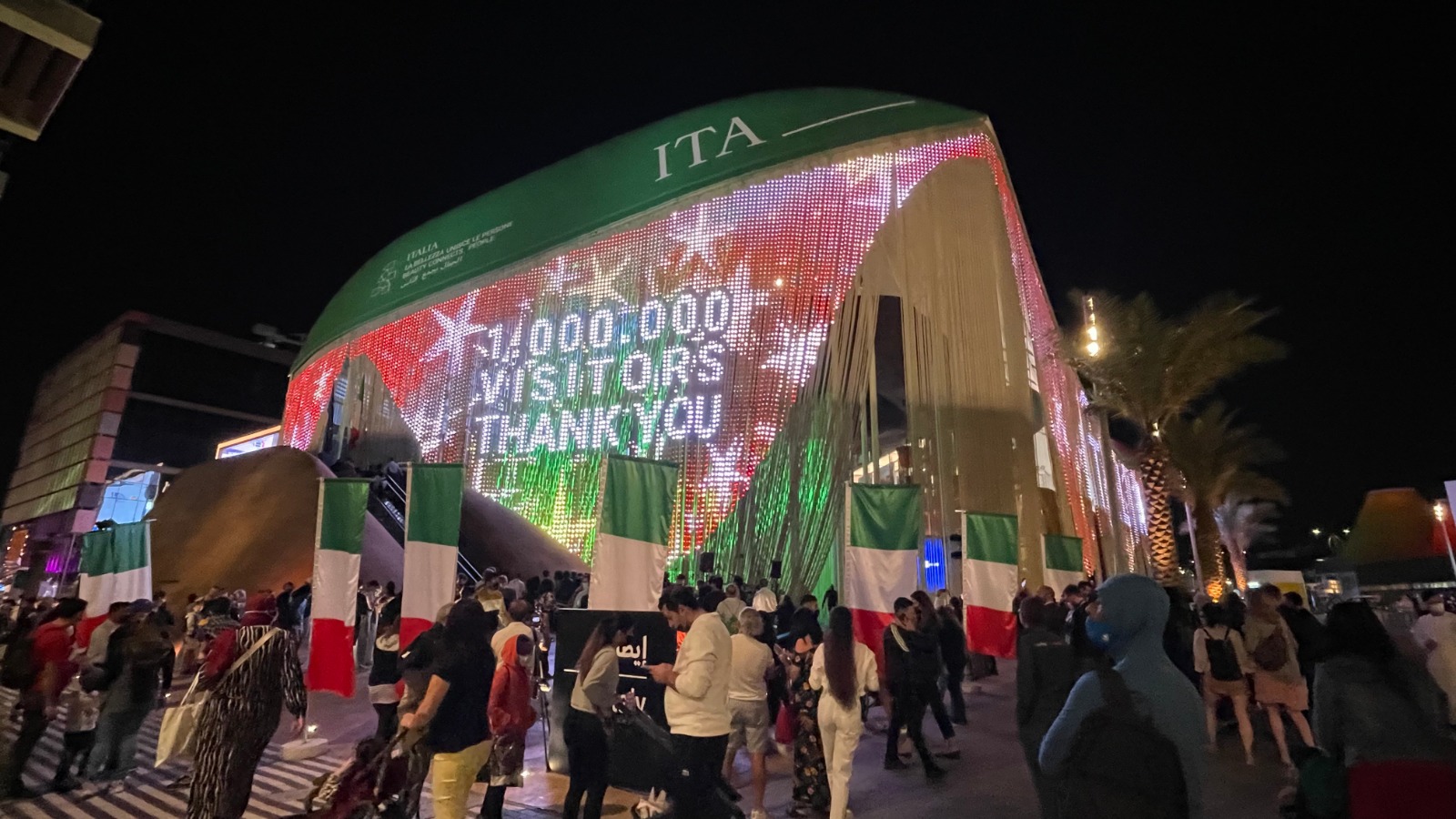 جناح إيطاليا في إكسبو 2020 دبي يسجل مليون زائر و10 ملايين مستخدم افتراضي