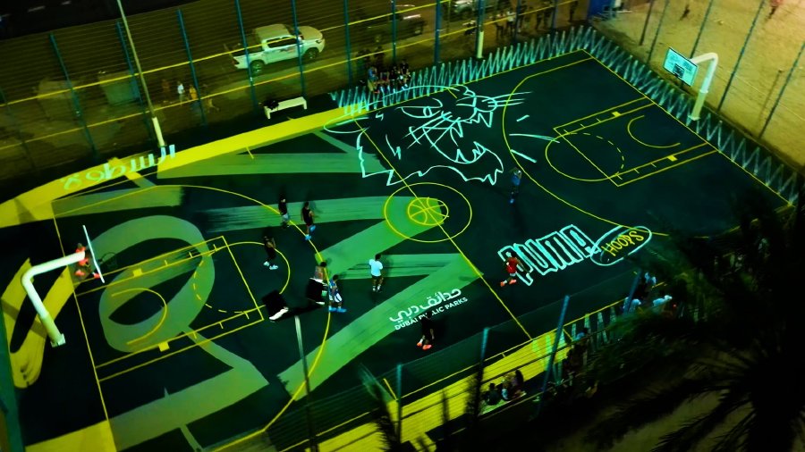 بوما تجدد ملعب كرة السلة في الجافلية بالتعاون مع بلدية دبي