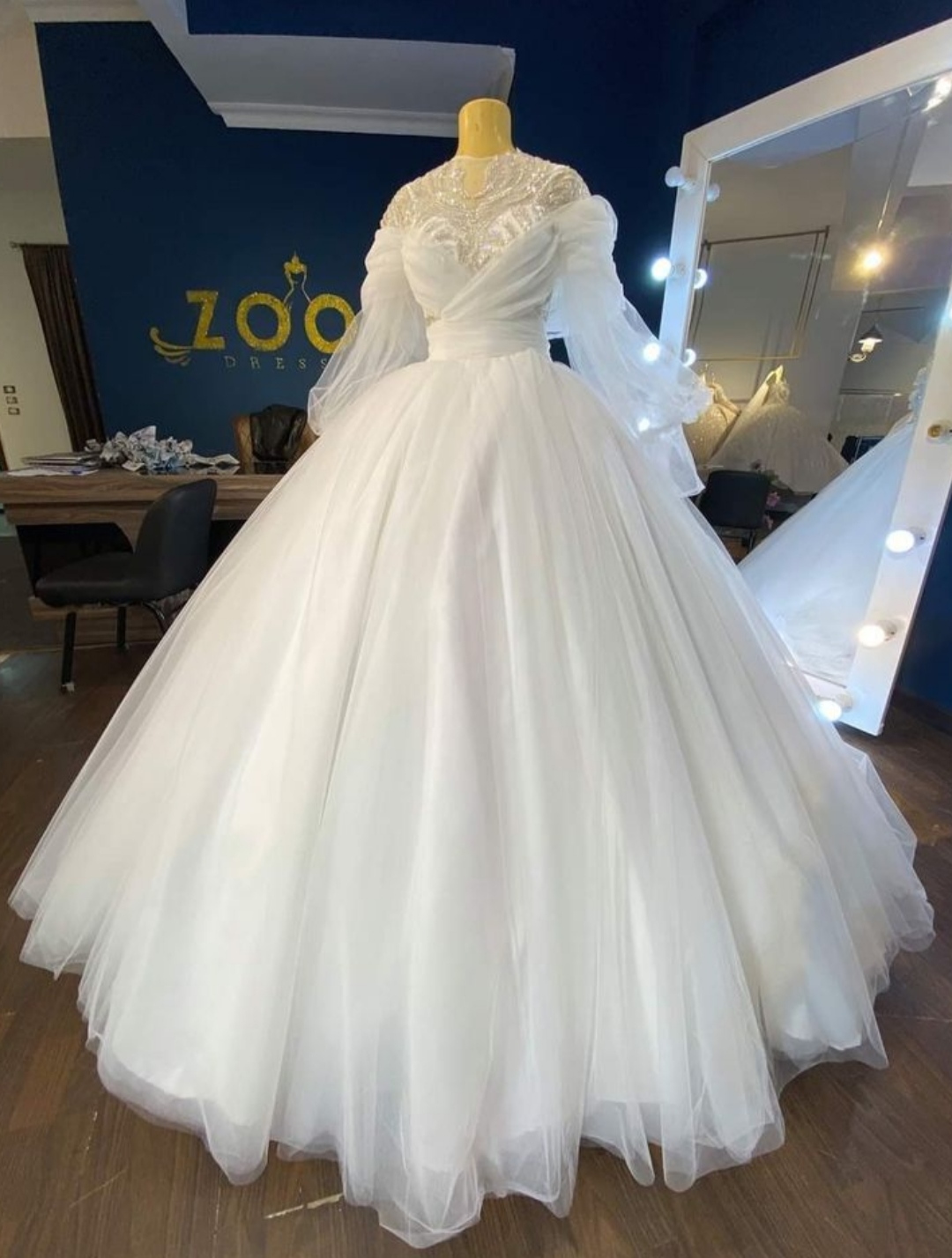 فساتين زفاف منفوشة للمحجبات