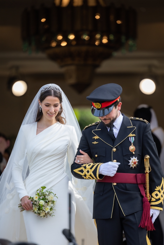 من مراسم حفل زفاف صاحب السمو الملكي الأمير الحسين بن عبدالله الثاني، ولي العهد، على صاحبة السمو الملكي الأميرة رجوة الحسين