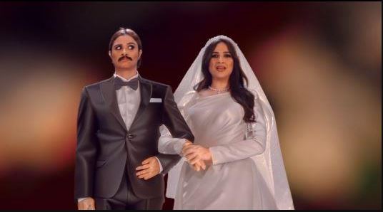 ياسمين عبد العزيز بفستان الزفاف جوزي الجديد اهه والعوضي يعلق مبروك يا سمسم